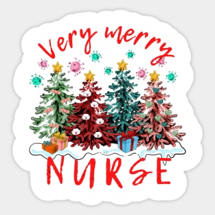 Very Merry Nurse Sticker